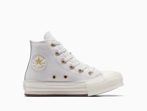 Converse – CHUCK TAYLOR ALL STAR EVA LIFT TONAL CANVAS – 095-BARELY GREY/EGRET/GOLD